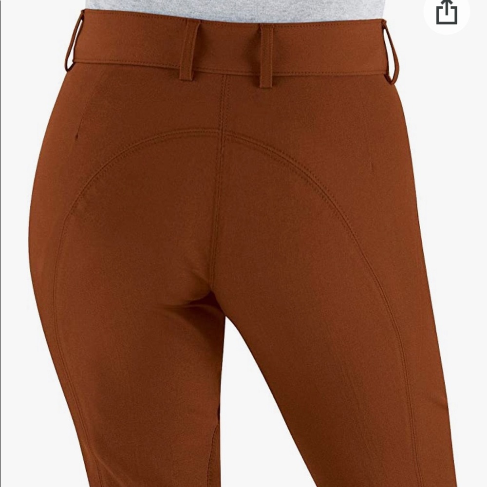 Ovation Women's Euroweave Dx Taylored Front Zip Knee Patch Breeches